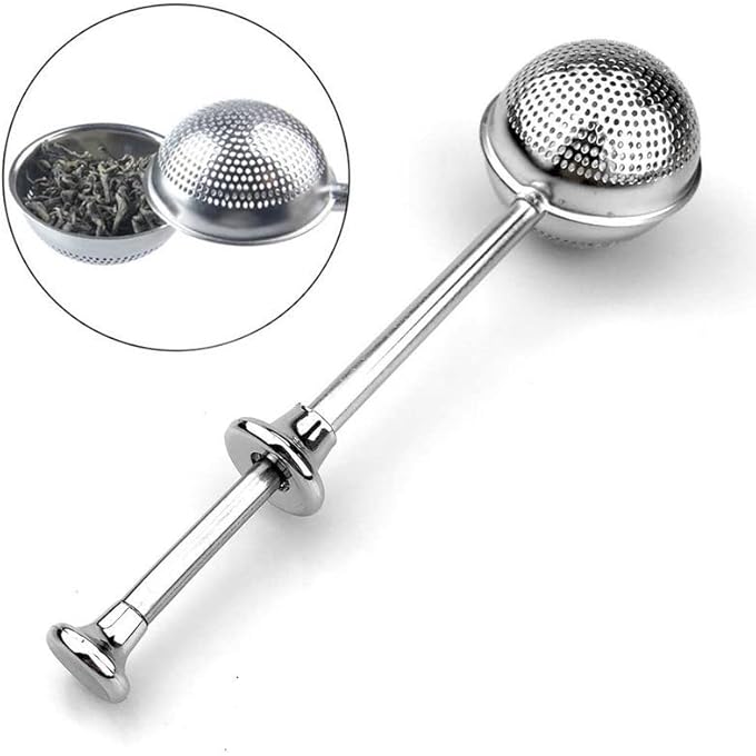 Tealand Durable Fine Mesh Strainer Infusing Ball Spoon Filter Stainless Steel Strainer To Brew Loose Leaf Tea Spices Herbs  Seasonings 18X5 Cm - Image 3