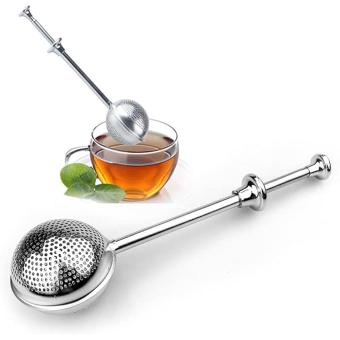 Tealand Durable Fine Mesh Strainer Infusing Ball Spoon Filter Stainless Steel Strainer To Brew Loose Leaf Tea Spices Herbs  Seasonings 18X5 Cm - Image 2