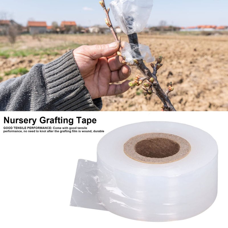 Akozon Parafilm,Parafilm Tape for Petri Dish,Parafilm Nursery Grafting Tape,Parafilm Roll Grafting Tape Nursery Sealing Tape for Petri Dish M 29mm Width Garden Hand Tools Grafting Stretchable Resilient - Image 5