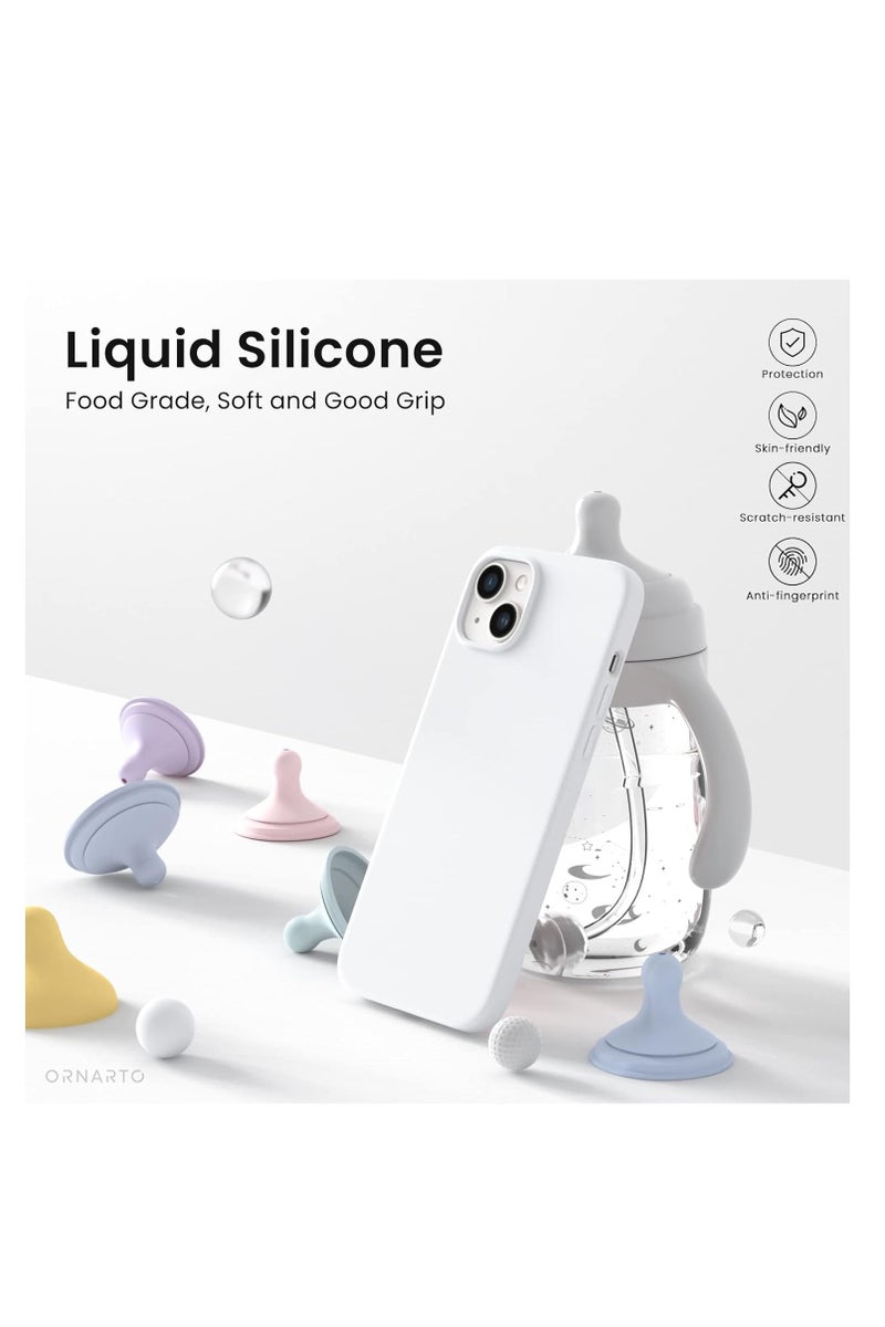 Compatible with iPhone 15 Case Liquid Silicone Slim Fit 3 Layer Soft Rubber Shockproof Cover with Anti-Scratch Microfiber Lining - Image 4