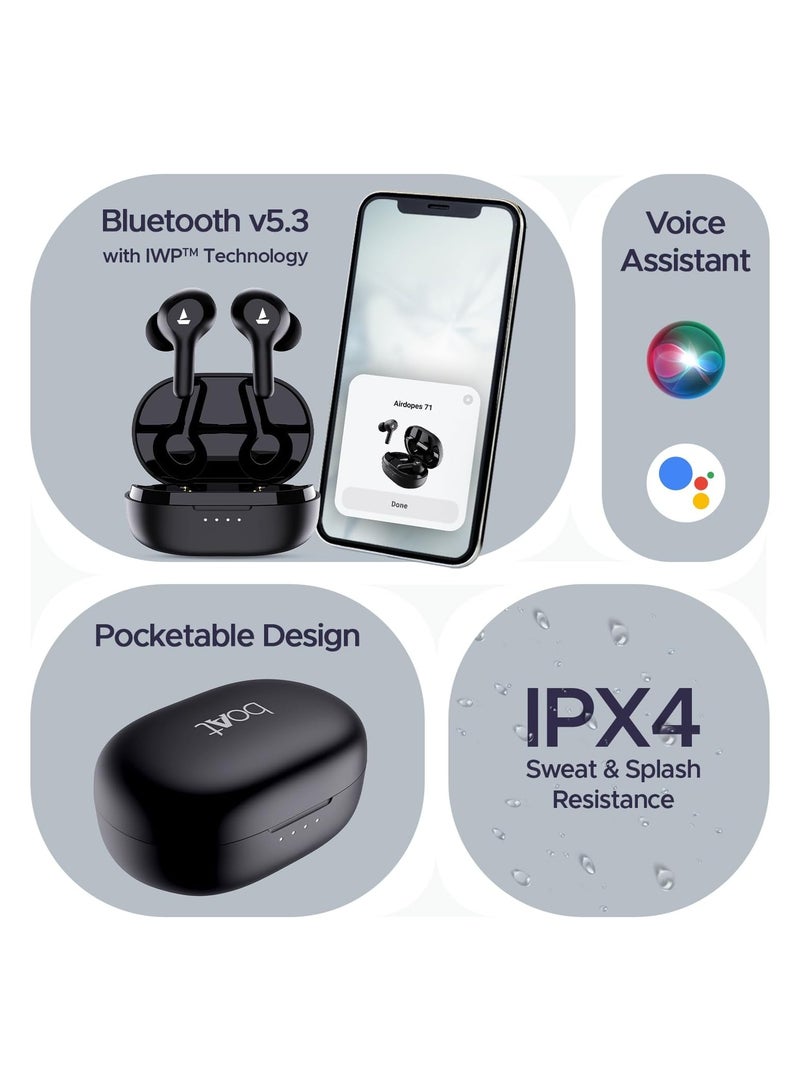 BOATHOUSE Boat Airdopes 71 In Ear BT Earbuds with 40 Hrs Playback - Image 4