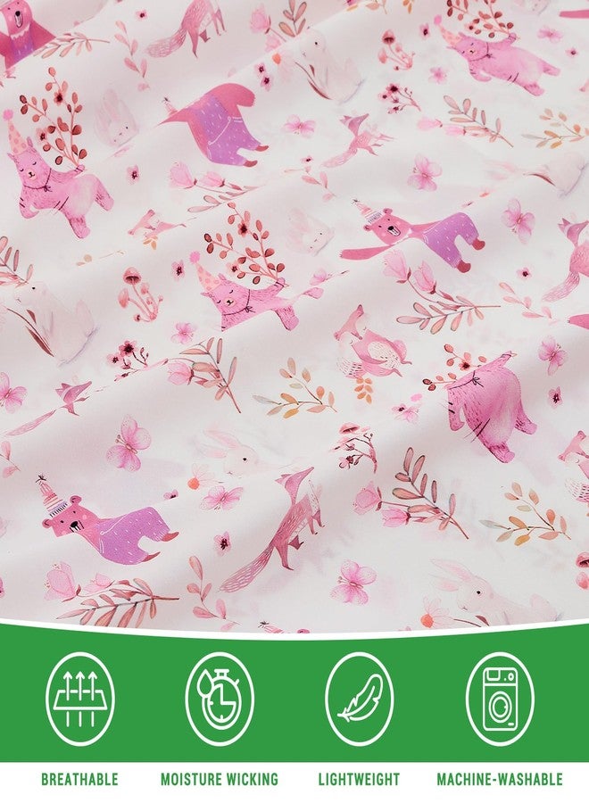 Gogreen Bed Sheet Set for Kids, Full Size Sheets Microfiber Fitted Sheet, Breathable & Silky Soft Feeling Kids Sheet Set 4 PCs Pink Bear Full Bed Sheet - Image 4