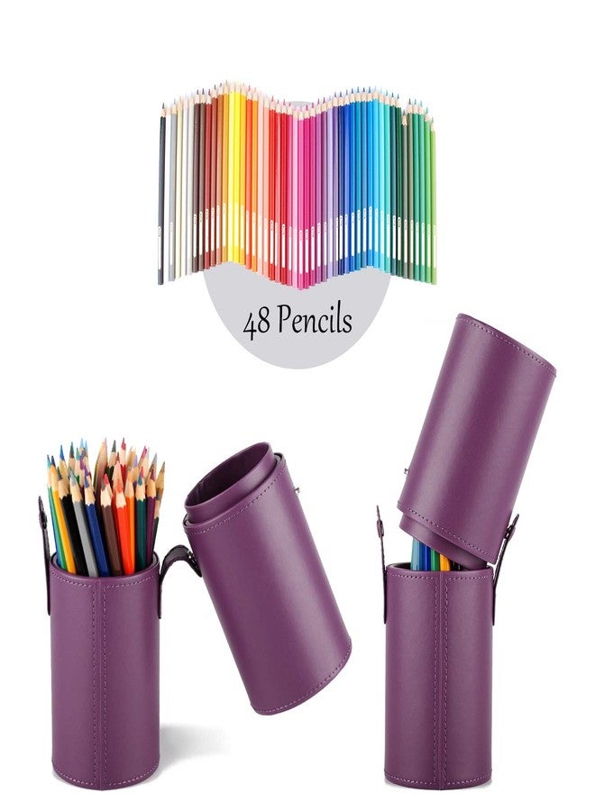 Narwey Makeup Brush Holder Travel Brushes Case Bag Cup Storage Dustproof for Women (Purple) - Image 3