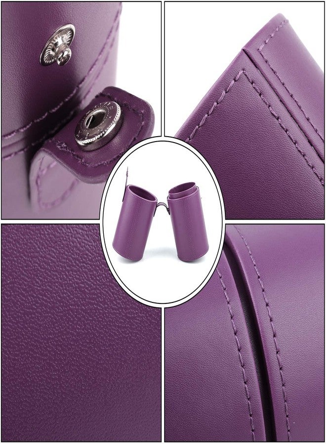 Narwey Makeup Brush Holder Travel Brushes Case Bag Cup Storage Dustproof for Women (Purple) - Image 4