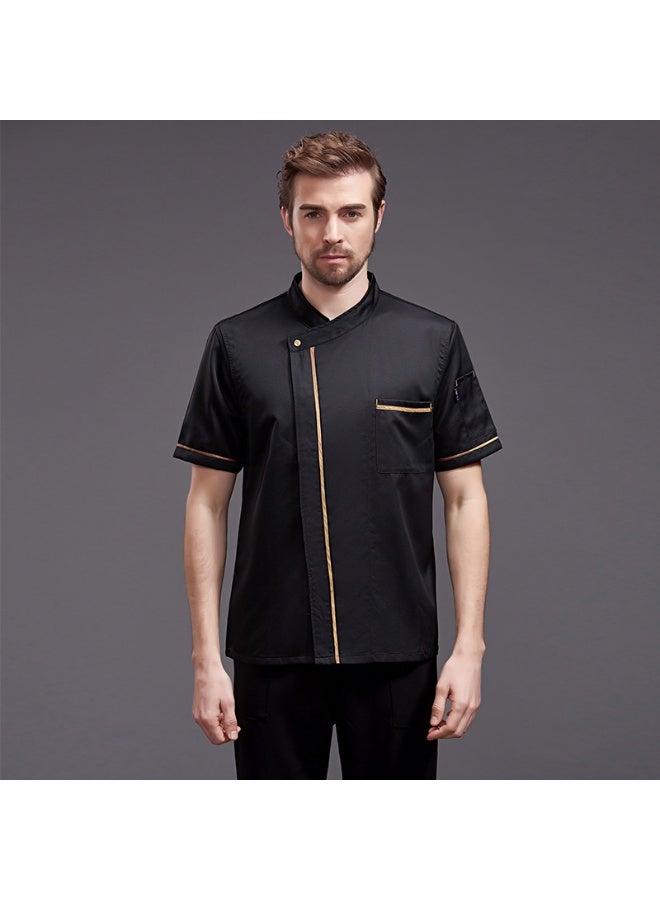 NIBEMINENT Chef Jackets French Restaurant Cafe Food Service Kitchen Cook Barber Shop Patissier Work Uniform  - Image 1