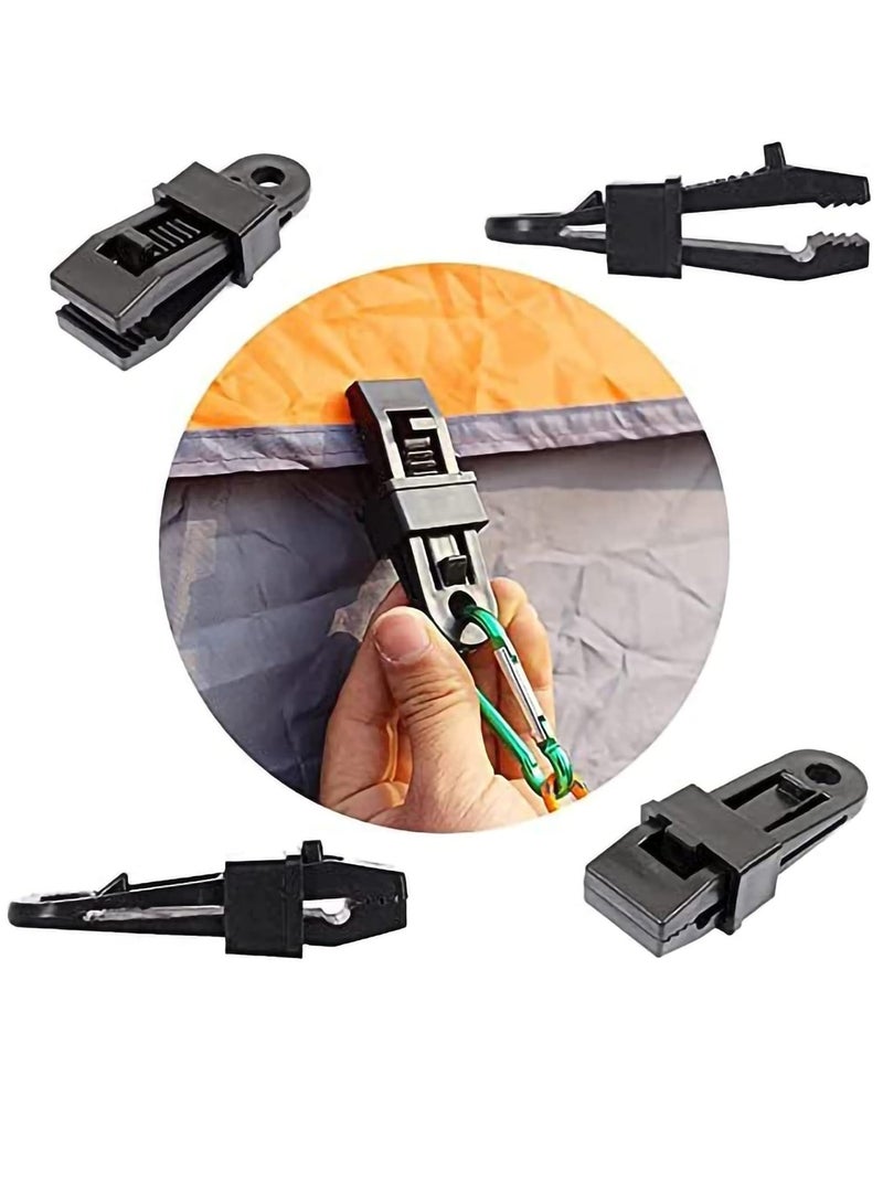 GUDOO 10 Pcs Tarp Clips Tarp Clamps, Tarp Clips Thumb, Tarp Clips Heavy Duty Lock Grip Plastic Tent Clips Clamps Poly Tarpaulin Clip Reusable Linoleum Tent Clip - Image 4