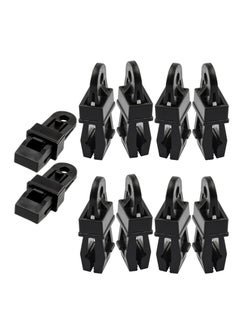 GUDOO 10 Pcs Tarp Clips Tarp Clamps, Tarp Clips Thumb, Tarp Clips Heavy Duty Lock Grip Plastic Tent Clips Clamps Poly Tarpaulin Clip Reusable Linoleum Tent Clip  - Image 1