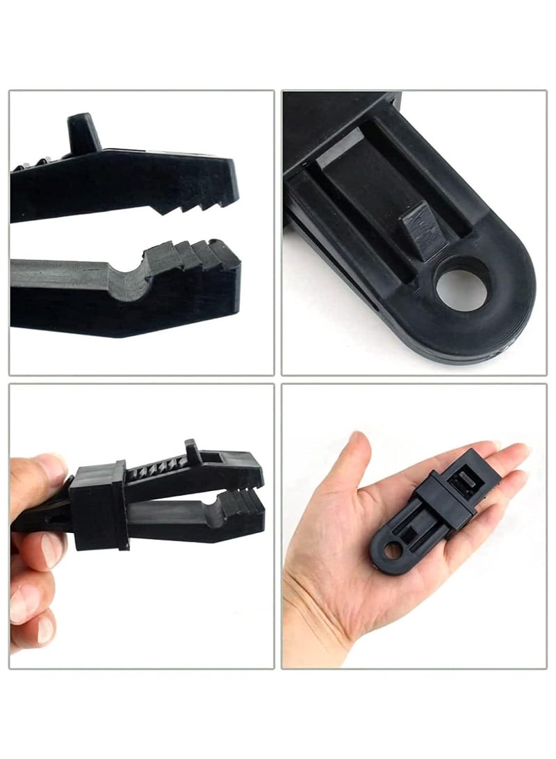 GUDOO 10 Pcs Tarp Clips Tarp Clamps, Tarp Clips Thumb, Tarp Clips Heavy Duty Lock Grip Plastic Tent Clips Clamps Poly Tarpaulin Clip Reusable Linoleum Tent Clip - Image 3