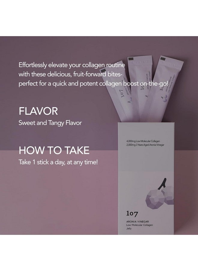 107 ARONIA Vinegar Low Molecular Collagen Jelly Stick, Contains Vitamin, Collagen, Hyaluronic Acid, Elastin, Probiotics, Korean Beauty Collagen, Supports Inner Beauty, 20g x 14 Pouches - Image 5