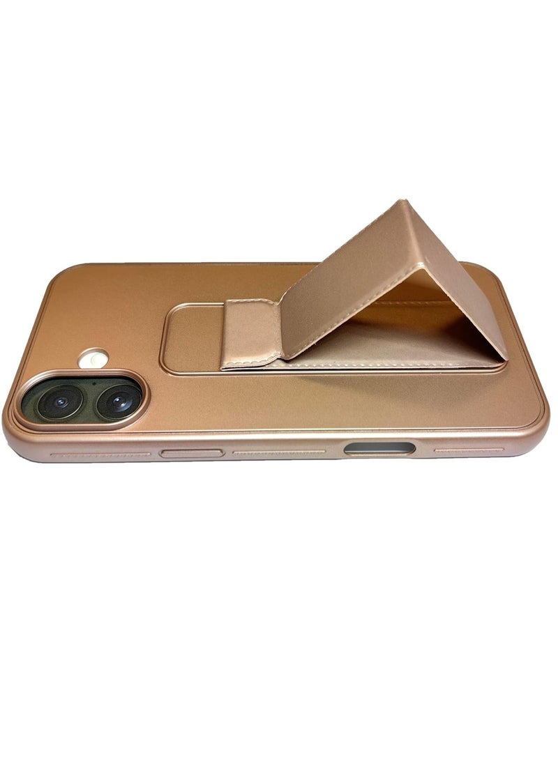 Raxoom iPhone 16 Plus Desert Titanium Magnetic Car Mount Case â€“ Premium Silicone with Multi-Stand Kickstand & Hand Strap - Image 3