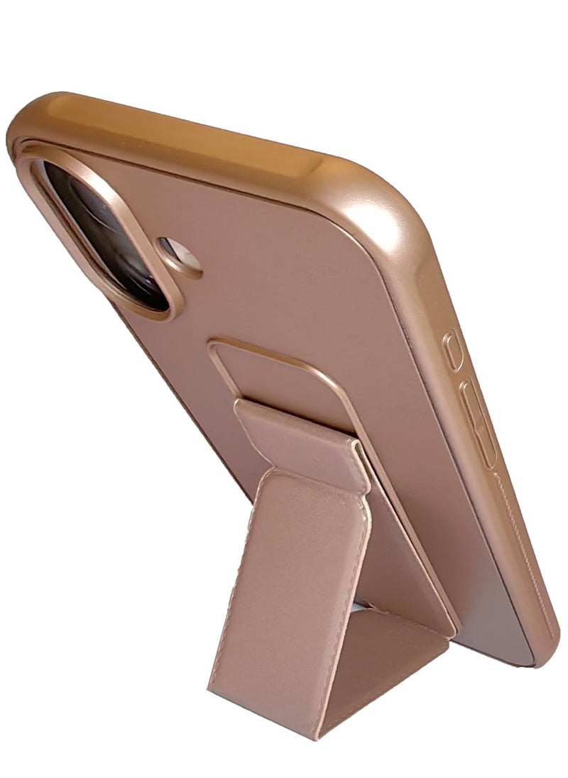 Raxoom iPhone 16 Plus Desert Titanium Magnetic Car Mount Case â€“ Premium Silicone with Multi-Stand Kickstand & Hand Strap - Image 2