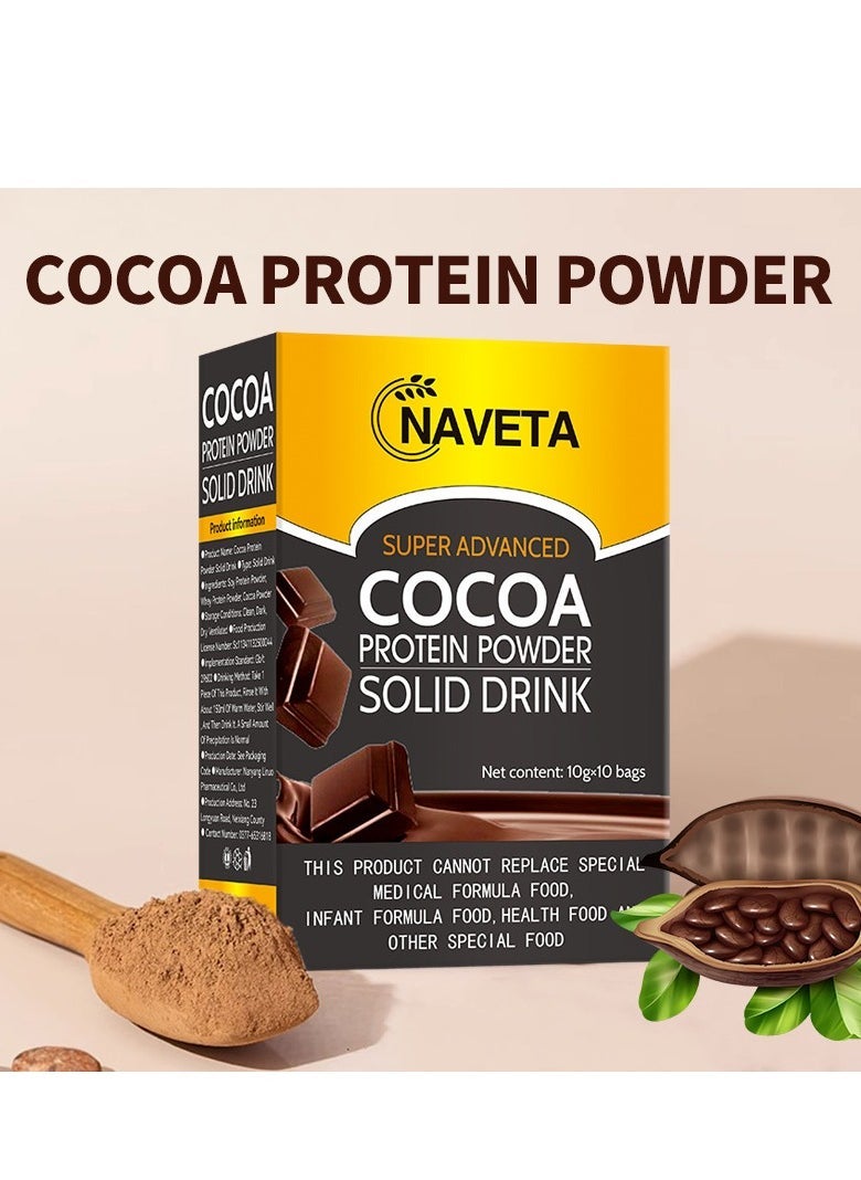 NAVETA cocoa protein powder solid drink,provide energy 10 bags - Image 3
