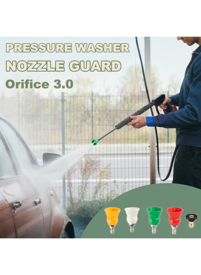 Raincovo Pressure Washer Nozzle Guard, Power Washer Nozzle Tips with Rubber Protector, 0, 15, 25, 40 degree Pressure Washer Nozzles and Soap Nozzle, Orifice 3.0 - Image 3
