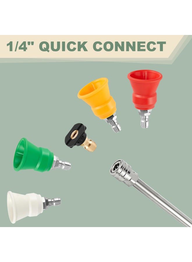 Raincovo Pressure Washer Nozzle Guard, Power Washer Nozzle Tips with Rubber Protector, 0, 15, 25, 40 degree Pressure Washer Nozzles and Soap Nozzle, Orifice 3.0 - Image 5