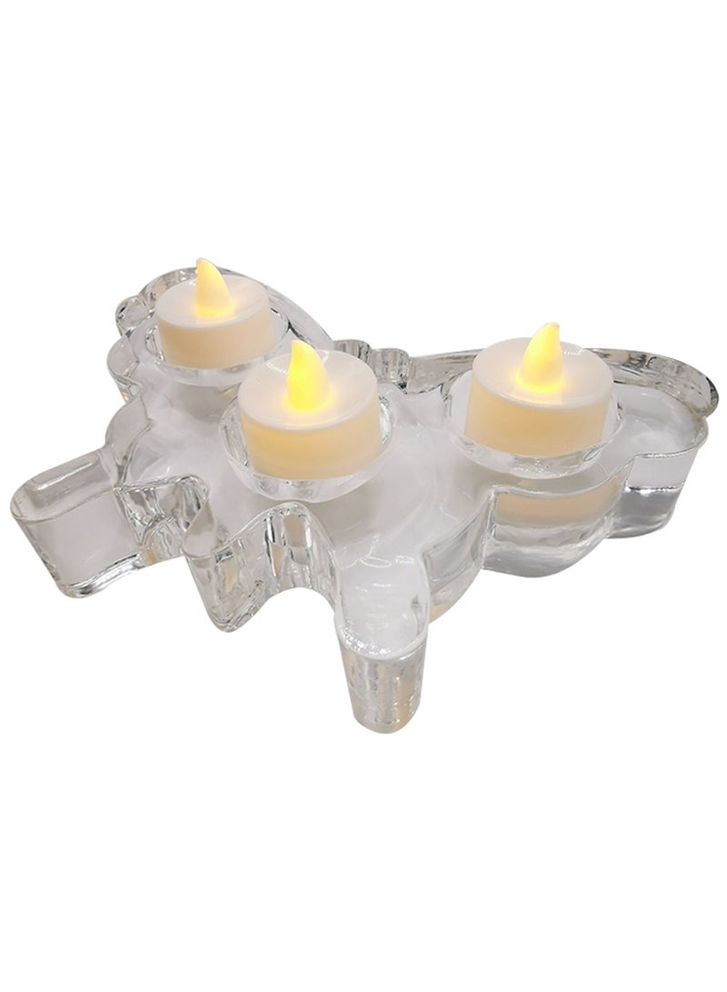 asmat Home Decor Butterfly Shape 3 Slot Tea Light Holder for special day celebration  - Image 1