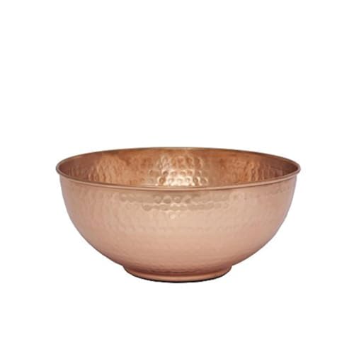 GoCraft Pure Copper Mixing Bowl with Hammered Finish for Salad, Egg Beating, Decorative & Kitchen Serving Purposes - 7.5" (Medium) - Image 1