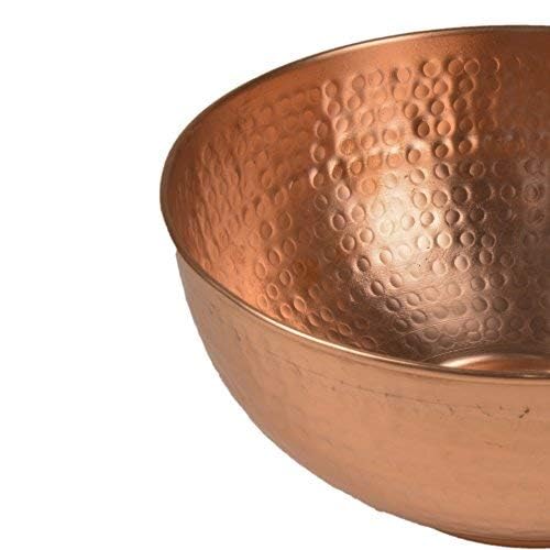 GoCraft Pure Copper Mixing Bowl with Hammered Finish for Salad, Egg Beating, Decorative & Kitchen Serving Purposes - 7.5" (Medium) - Image 3