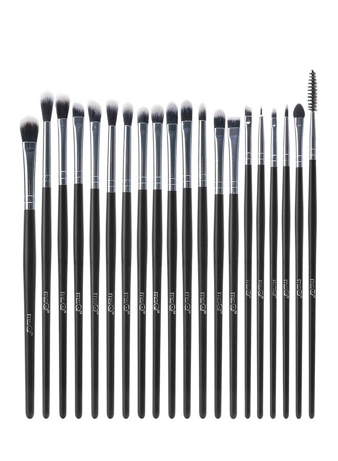 MSQ Eyeshadow Brushes Set 20pcs Makeup Eye Brushes Eyeshadow Blending Brush Eyebrow Eyeliner Lip Brush Beauty Brushes-Black - Image 1