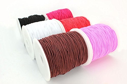 Fodattm 0.8mm 100M Stretch Elastic Cord String Rope Beading Threads Prayer Beads Elastic Thread for DIY Jewelry Making 1 Roll (Pink) - Image 3