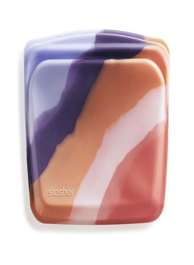 Stasher Premium Silicone Reusable Food Storage Sandwich Bag, Purple Wave | Microwave, Sous Vide, Dishwasher, Oven and Freezer Safe | BPA Free, Leak-free, Eco-friendly, 28 Oz - Image 1
