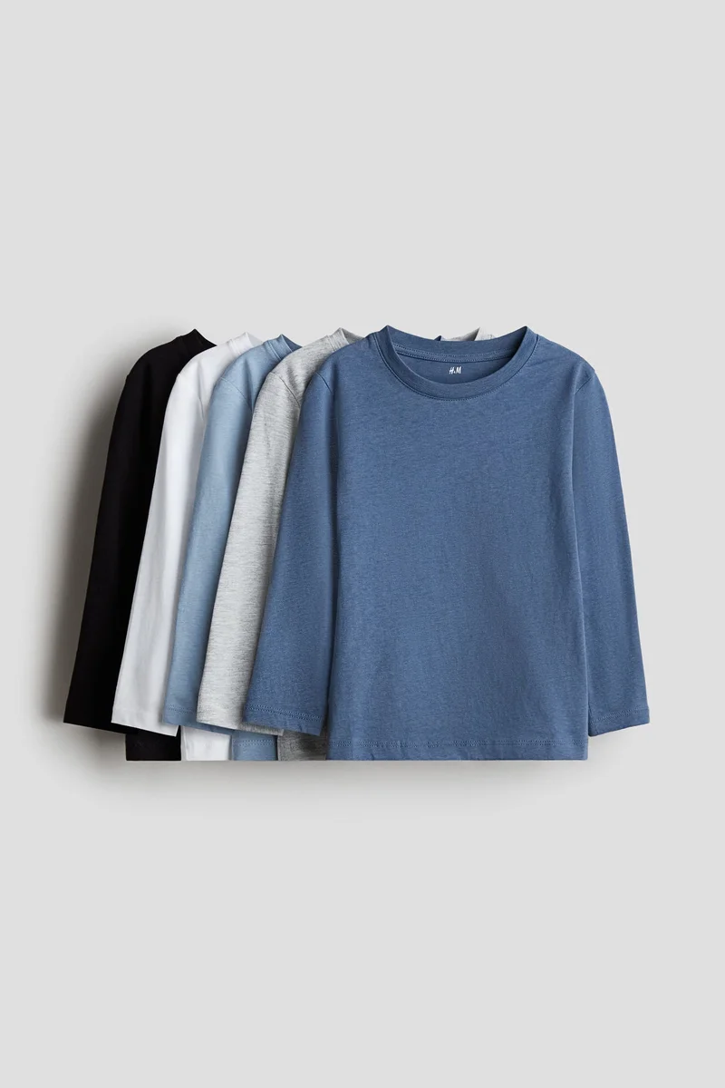 H&M 5-pack cotton jersey tops