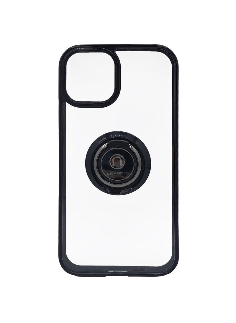 Generic Compatible with iPhone 13 Case with Edge Protection Full Body Heavy Duty Clear Fall Prevention Protective Anti-Scratch Shockproof Case Work with Magnetic Car Mount with Ring Holder Stand Back Cover  - Image 1