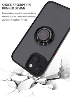 Generic Compatible with iPhone 13 Case with Edge Protection Full Body Heavy Duty Clear Fall Prevention Protective Anti-Scratch Shockproof Case Work with Magnetic Car Mount with Ring Holder Stand Back Cover  - Image 2