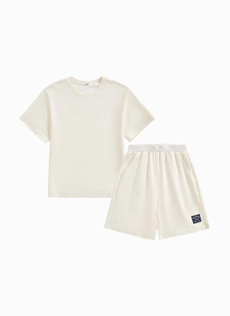 Balabala Kids Unisex Knit Short Sleeve Suit