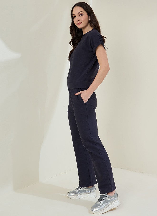 StyleStone طقم تي شيرت وسروال من القطن الخالص بتصميم مضلع من ستايل ستون - Image 4