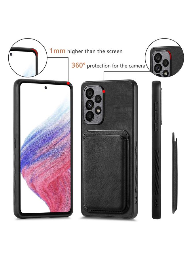 اس-توب جراب هاتف Samsung Galaxy A53 من الجلد بتصميم كلاسيكي مع حقيبة بطاقات مغناطيسية - Image 4