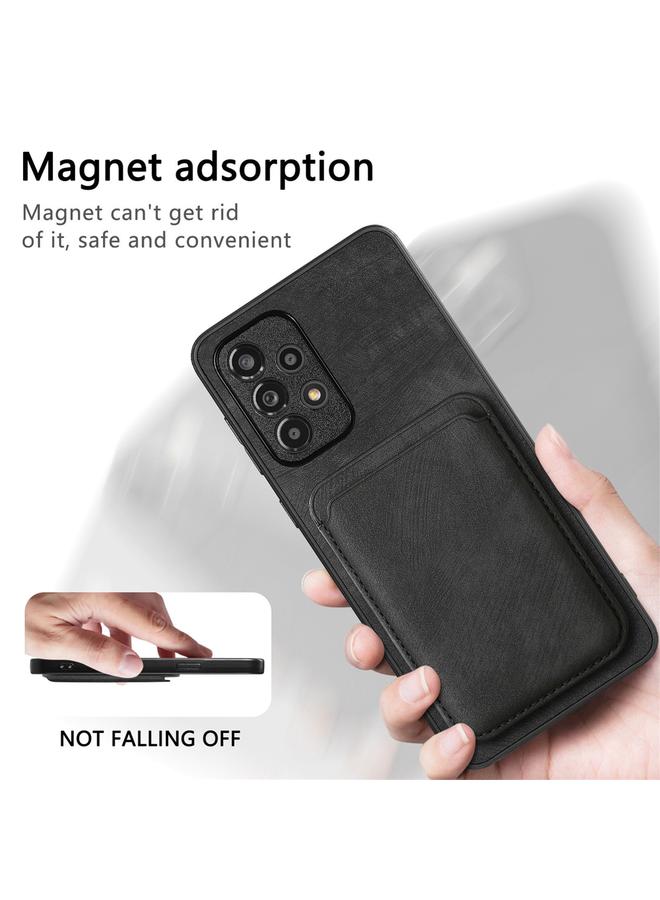 اس-توب جراب هاتف Samsung Galaxy A53 من الجلد بتصميم كلاسيكي مع حقيبة بطاقات مغناطيسية - Image 5