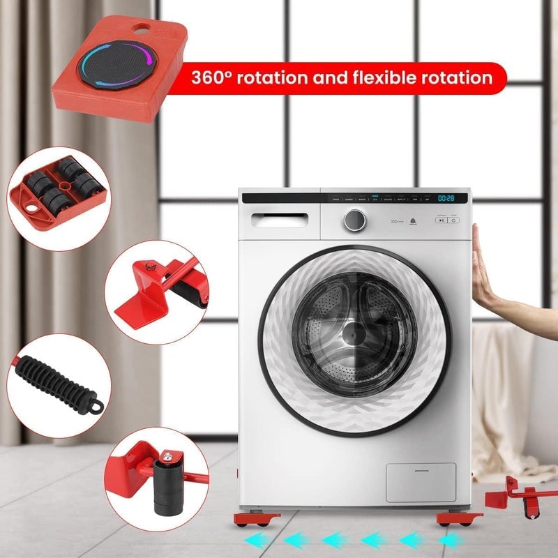 HOMEZSTYLE HOMEZSTYLE Furniture Lifting and Moving Tool with Wheel Pads Easy and Safe Slider Tool for Shifting Washing Machines Fridges Sofas and Wardrobes Multicolor Set of 1  - Image 3