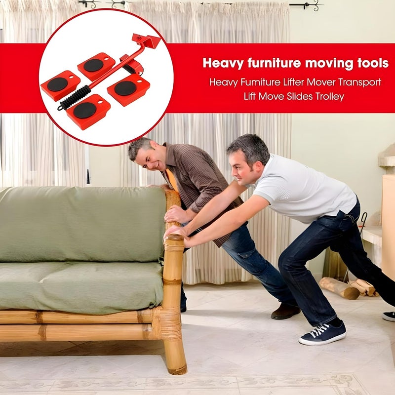 HOMEZSTYLE HOMEZSTYLE Furniture Lifting and Moving Tool with Wheel Pads Easy and Safe Slider Tool for Shifting Washing Machines Fridges Sofas and Wardrobes Multicolor Set of 1  - Image 5