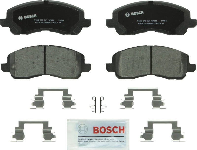 BOSCH مجموعة وسادات الفرامل القرصية شبه المعدنية الهادئة من بوش BP866 - متوافقة مع بعض سيارات كرايسلر 200، سيبرينغ؛ دودج أفنجر، كاليبر، ستراتوس؛ جيب كومباس، باتريوت؛ ميتسوبيشي إكليبس + المزيد؛ أمامي - Image 1