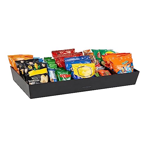 Mind Reader Snack Tray, Countertop Organizer, Snack Tray, Pantry, Breakroom, Kitchen, Black - Image 4