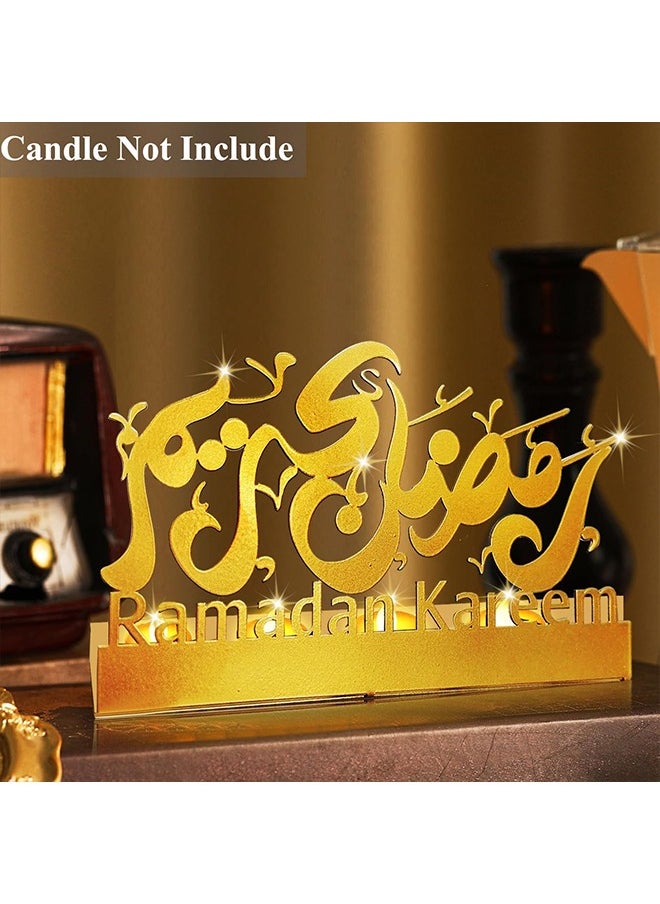 Yoawllty Ramadan Candle Holder, Ramadan Candlestick, Ramadan Table Decorations, Foldable Ramadan Candle Holder Letters Pattern Decorations(Candle Not Include)  - Image 3