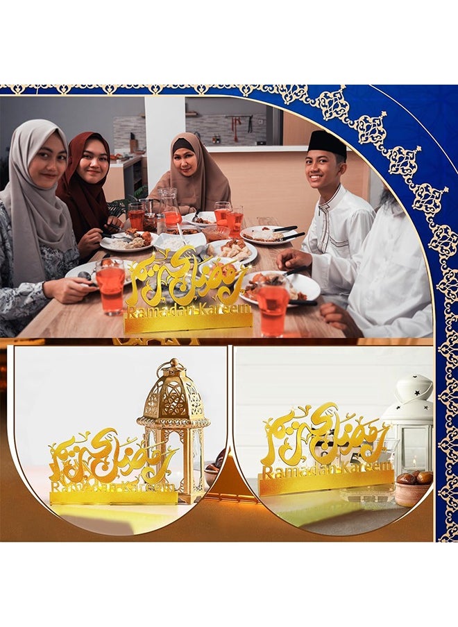 Yoawllty Ramadan Candle Holder, Ramadan Candlestick, Ramadan Table Decorations, Foldable Ramadan Candle Holder Letters Pattern Decorations(Candle Not Include)  - Image 4