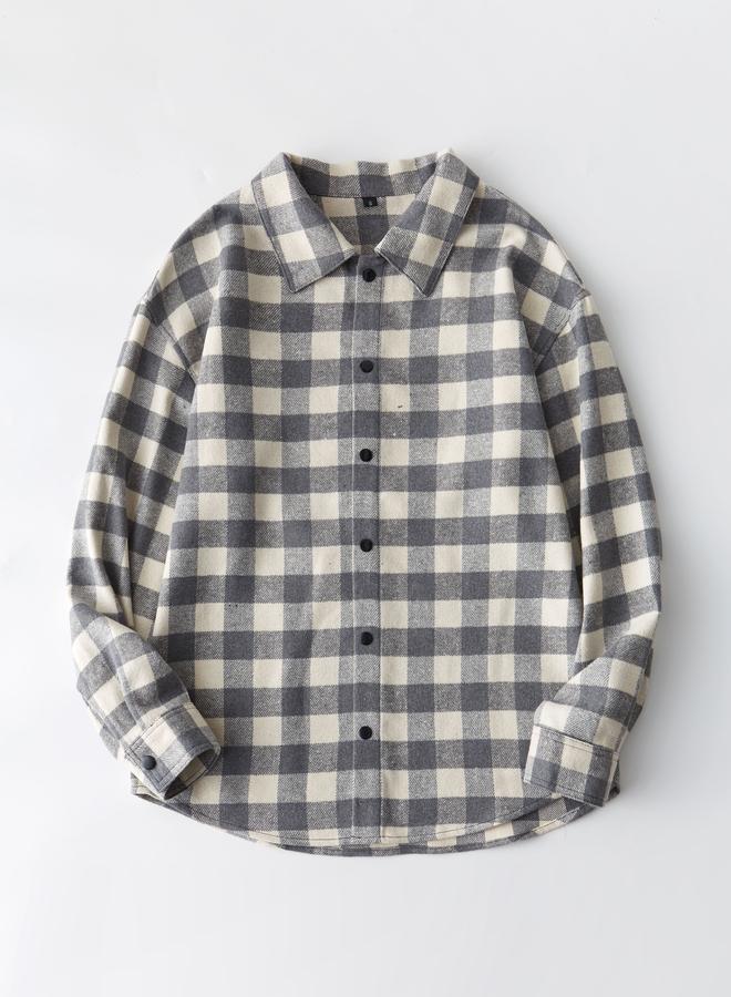 Take Two Men Checked Long Sleeve Shirt - Image 4