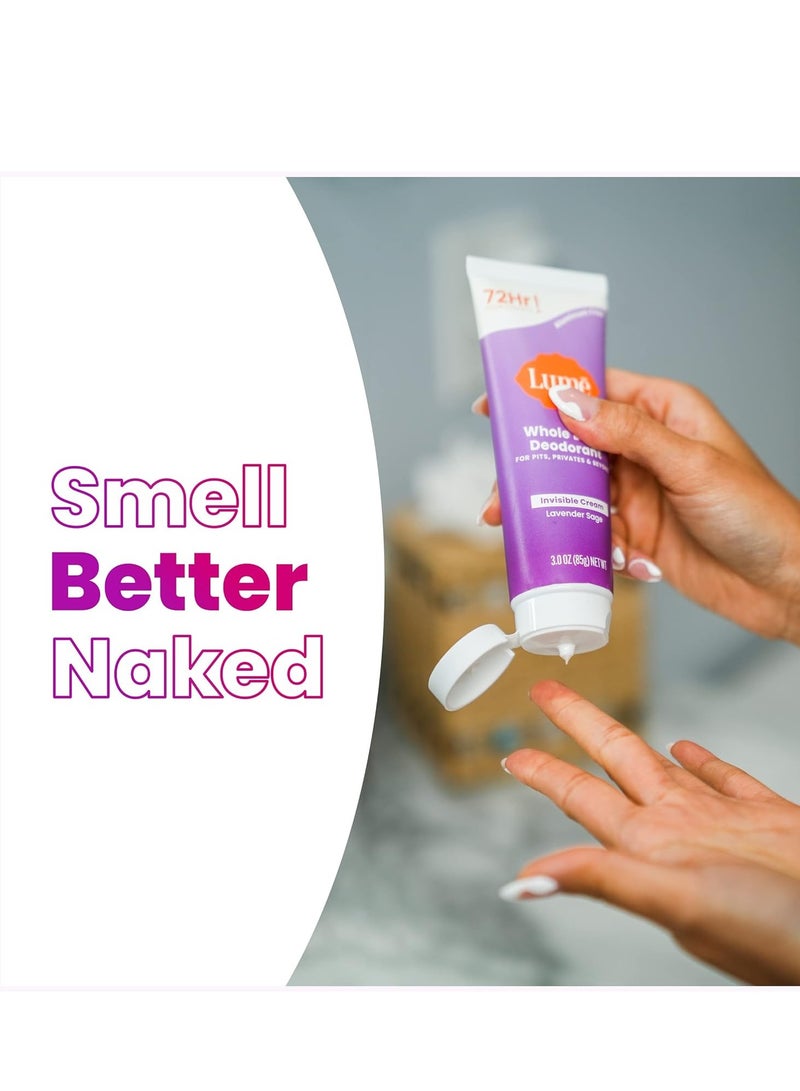 Lume Whole Body Deodorant - Invisible Cream Tube - 72 Hour Odor Control - Aluminum Free, Baking Soda Free, Skin Safe - 3.0 ounce - Image 2