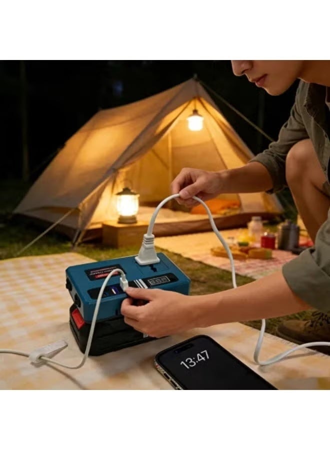 TOBI 21V to 180V/220V Power Inverter, DC to AC Voltage Converter with Dual USB Fast Charging, Intelligent Protection, Anti-Shock Design, Portable Power Inverter for Laptop, Mobile & Compatible Electronics - Image 3
