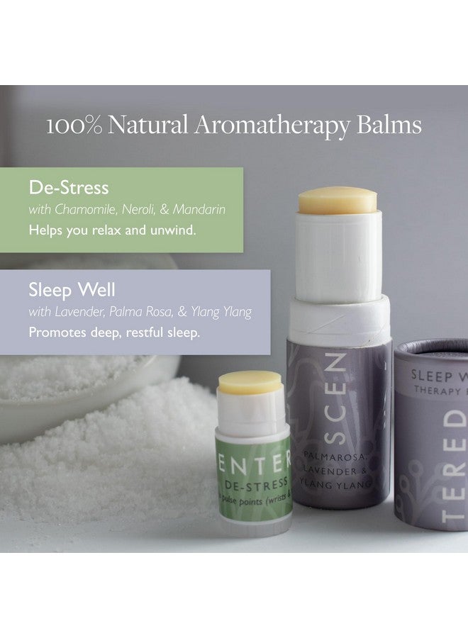 Scentered Prepare For A Great Night'S Sleep Bath Set - Bath Salts, Aromatherapy Balms, Body Loofah, Hair Tie & Shower Cap - Relaxing Bath Set For Restful Sleep - Bath Gift Set For Women - Image 3