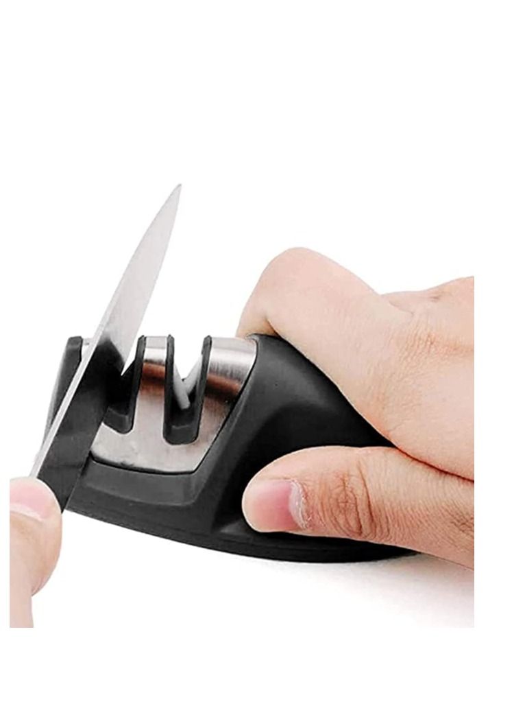 SYOSI Knife Sharpener Kitchen Knife Accessories, 2-Stage Knife Sharpener Helps Repair, Restore, Polish Blades for Kitchen and Home - Image 1