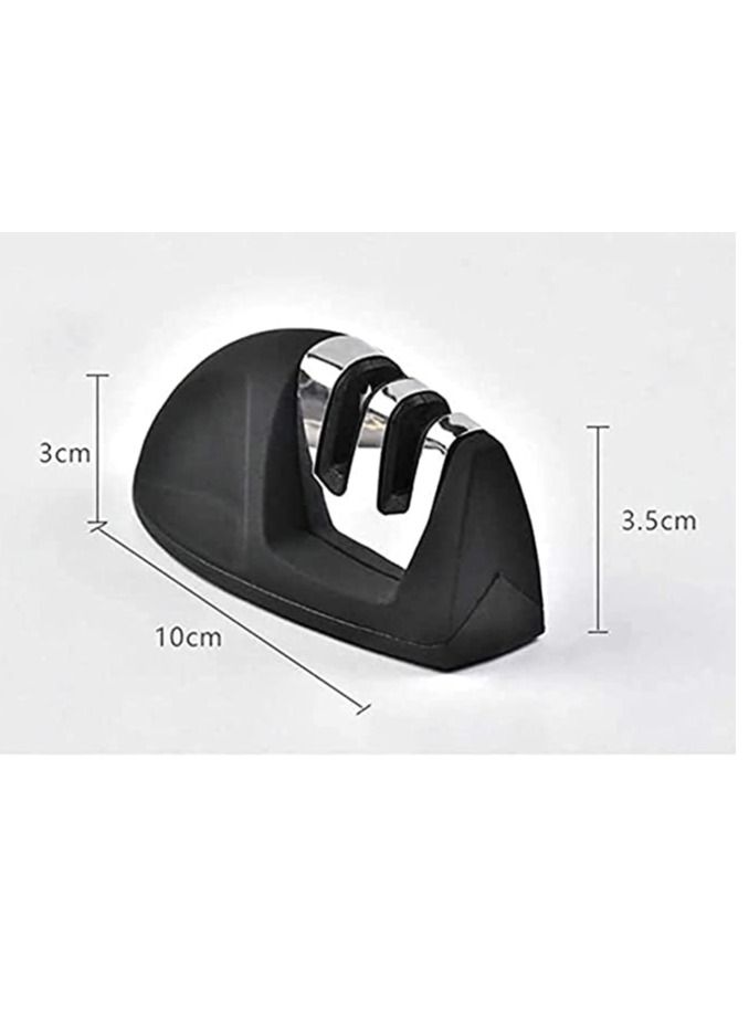 SYOSI Knife Sharpener Kitchen Knife Accessories, 2-Stage Knife Sharpener Helps Repair, Restore, Polish Blades for Kitchen and Home - Image 4