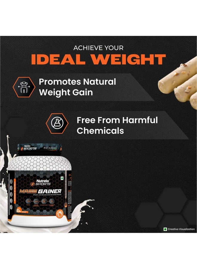 NUTRELA Sports Mass Gainer Powder -2 Kg (Malai Kulfi),1 Count,40 Servings - Image 3