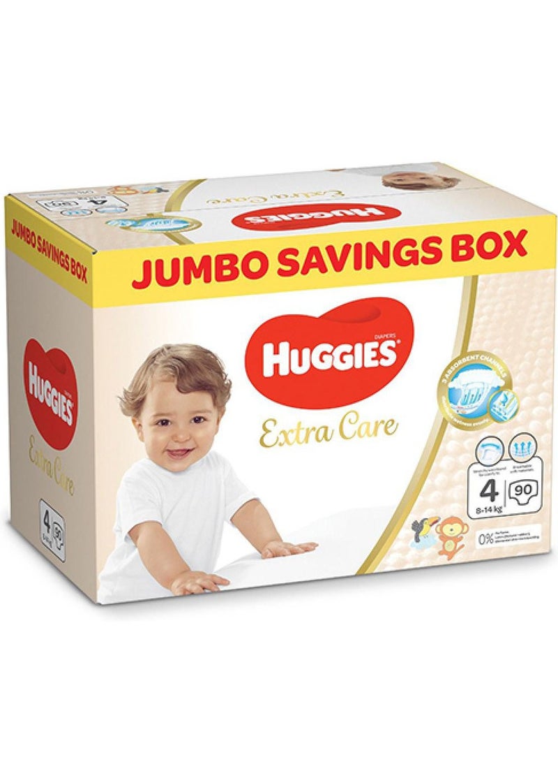 HUGGIES Exstra Care Diapers 90 Diapers Size 4 - Image 2