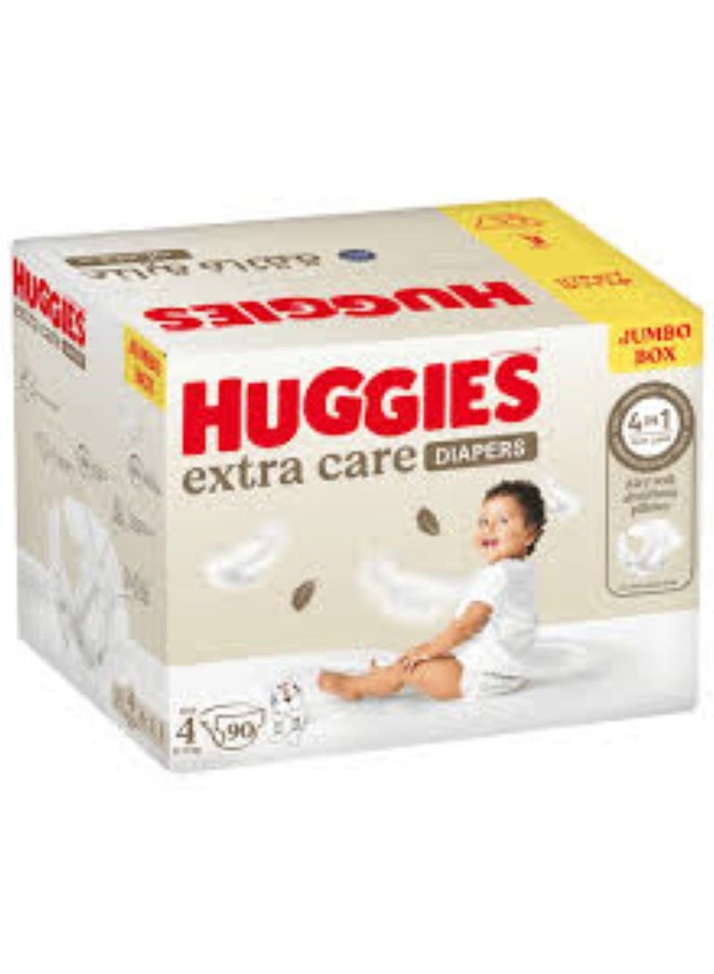HUGGIES Exstra Care Diapers 90 Diapers Size 4 - Image 1