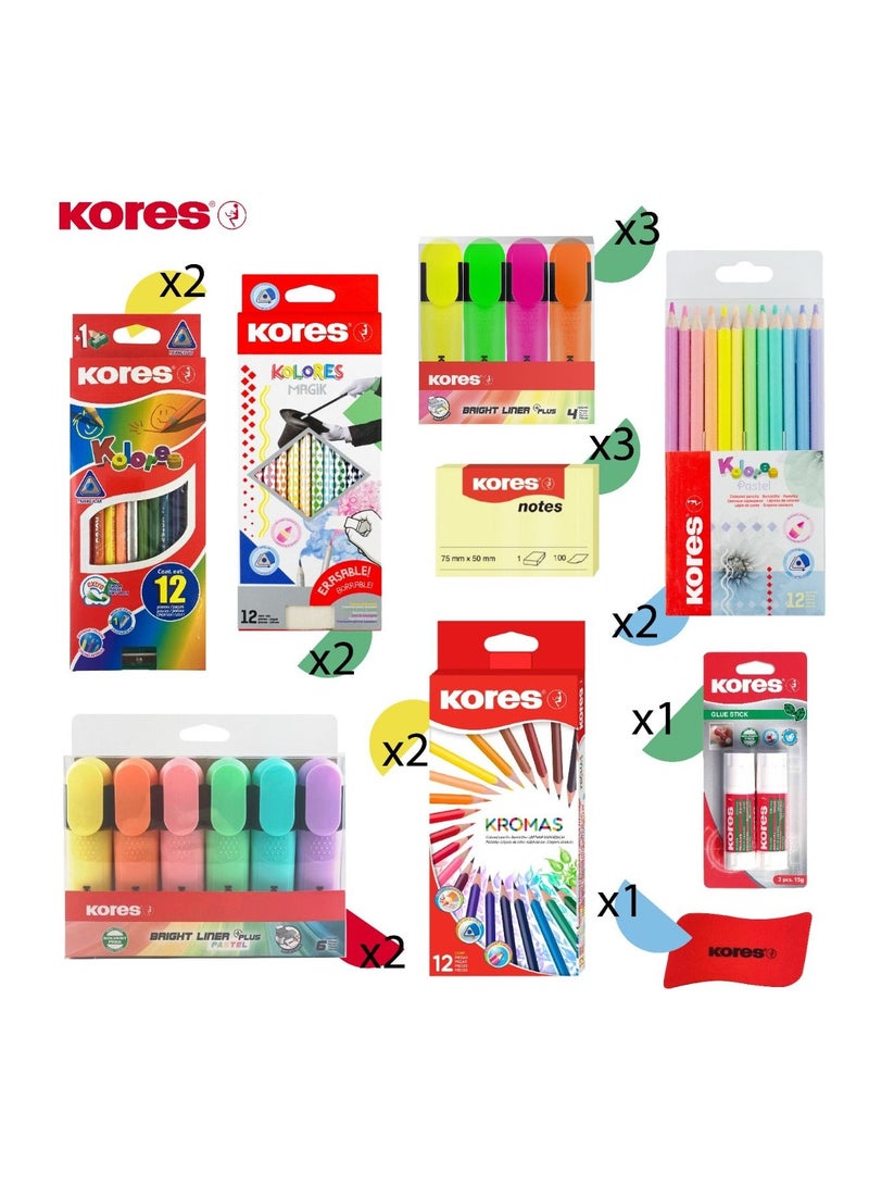 Kores for School and Office Supplies Stationery Set 126 Pieces - Image 1
