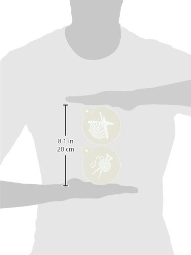 Designer Stencils C584 Knitting Cookie Stencil Set, Beige/semi-transparent - Image 3
