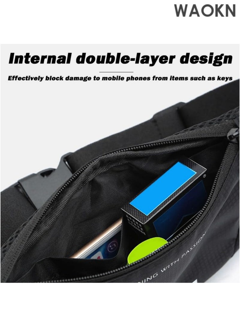 WAOKN Fly Fishing Chest Pack & Sling Bag - Waterproof Waist Tackle Storage Bag with Multiple Pockets - Crossbody Sling Backpack for Travel, Hiking & Outdoor Adventures - Adjustable Straps & Durable Design (Black) - Image 2