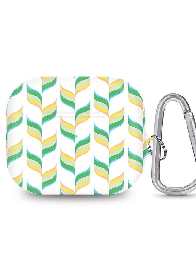 Stylizedd - StylePods Case for Airpods 3rd Gen Case With Anti-Lost Keychain - Retro Leaves - Image 1
